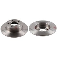 2 brake discs rear axle full Ø 265 mm 10.5 mm FTE...