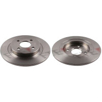 2 brake discs rear axle full Ø 280 mm 10.2 mm FTE...