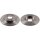 2 brake discs rear axle full Ø 280 mm 10.2 mm FTE for e.g. FORD FOCUS