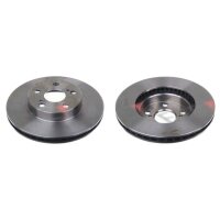 2 brake discs front axle ventilated Ø 255 mm 22 mm...