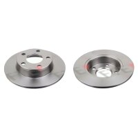 2 brake discs rear axle full Ø 255 mm 10 mm FTE...