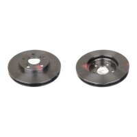 2 brake discs front axle ventilated Ø 277 mm 26 mm...