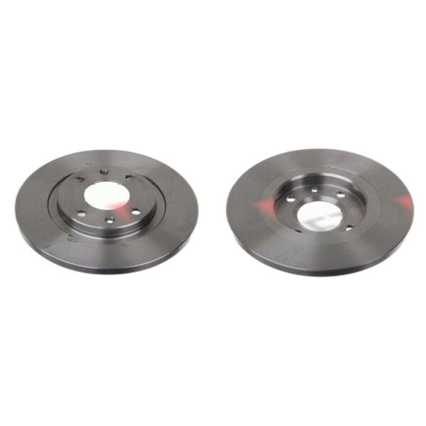 2 brake discs front axle full Ø 266 mm 13 mm FTE for e.g. CITROËN BERLINGO