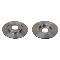 2 brake discs front axle full Ø 266 mm 13 mm FTE...