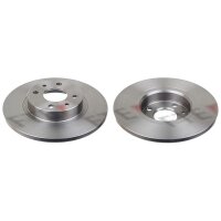 2 brake discs front axle full Ø 257 mm 12 mm FTE...