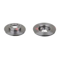 2 brake discs front axle full Ø 236 mm 12.7 mm FTE...