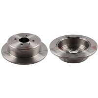 2 brake discs rear axle full Ø 258 mm 10 mm FTE...