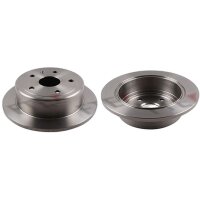 2 brake discs rear axle full Ø 258 mm 10 mm FTE...
