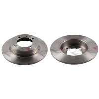 2 brake discs rear axle full Ø 265 mm 10 mm FTE...