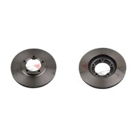 2 brake discs front axle ventilated Ø 253 mm 24 mm...
