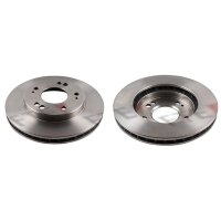 2 brake discs front axle ventilated Ø 256 mm 24 mm...