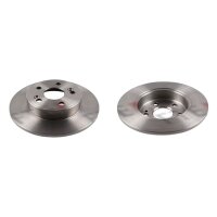 2 brake discs rear axle full Ø 265 mm 10.5 mm FTE...
