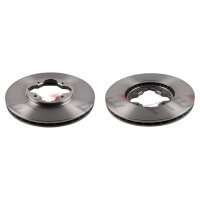 2 brake discs front axle ventilated Ø 282 mm 23 mm...