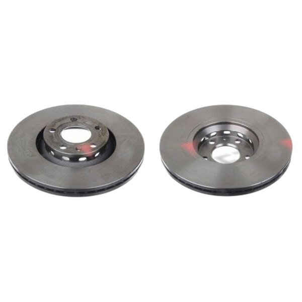 2 brake discs front axle ventilated Ø 312 mm 25 mm FTE for e.g. AUDI A6