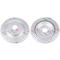 2 brake discs rear axle ventilated Ø 345 mm 22 mm...
