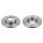 2 brake discs front axle full Ø 240 mm 11 mm FTE for e.g. OPEL CORSA