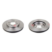 2 brake discs front axle ventilated Ø 256 mm 22 mm...