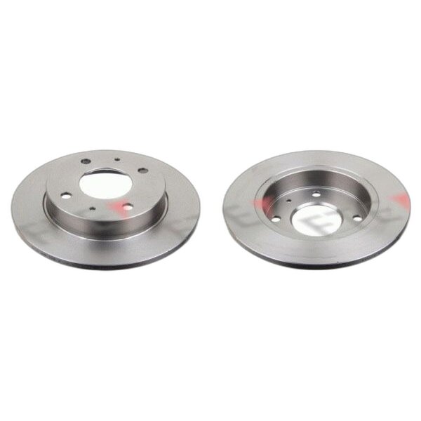 2 brake discs rear axle full Ø 250 mm 10 mm FTE for e.g. MITSUBISHI COLT