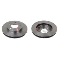 2 brake discs front axle ventilated Ø 258 mm 24 mm...
