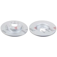 2 brake discs rear axle full Ø 264 mm 10 mm FTE...