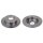 2 brake discs rear axle full Ø 281 mm 12 mm FTE for e.g. TOYOTA RAV