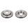 2 brake discs rear axle ventilated Ø 256 mm 22 mm FTE for e.g. VW GOLF