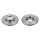 2 brake discs front axle full Ø 288 mm 15 mm FTE for e.g. AUDI A6