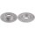 2 brake discs rear axle full Ø 288 mm 12 mm FTE for e.g. OPEL ASTRA