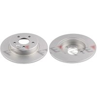 2 brake discs rear axle full Ø 264 mm 10 mm FTE...