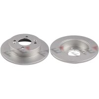 2 brake discs rear axle full Ø 234 mm 10 mm FTE...