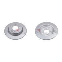 2 brake discs rear axle full Ø 284 mm 10 mm FTE...