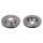 2 brake discs front axle ventilated Ø 256 mm 24 mm FTE for e.g. DAEWOO REZZO