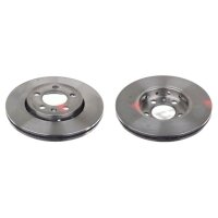 2 brake discs front axle ventilated Ø 256 mm 22 mm...