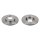 2 brake discs front axle full Ø 239 mm 12 mm FTE for e.g. AUDI 80