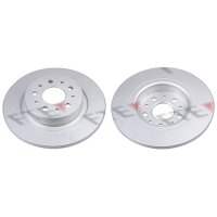 2 brake discs rear axle full Ø 264 mm 10.2 mm FTE...