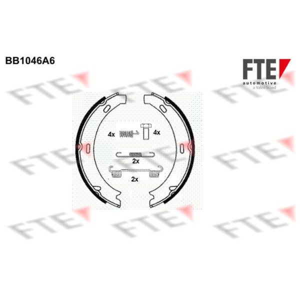 Brake shoe set parking brake rear FTE for MERCEDES C-CLASS T-Model