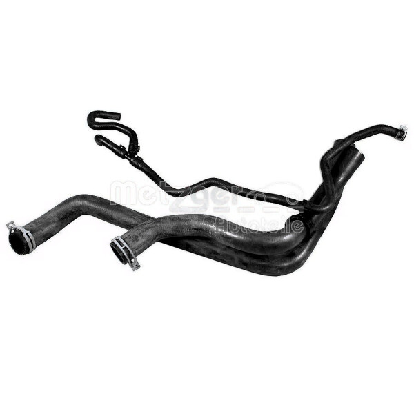 Radiator Hose left bottom METZGER IAM-Expertise suitable for e.g. SKODA FABIA