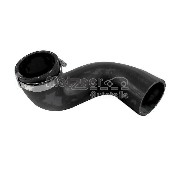 Charge Air Hose top with clamp METZGER for e.g. MERCEDES-BENZ E-CLASS