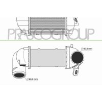 Intercooler PRASCO for VW GOLF IV