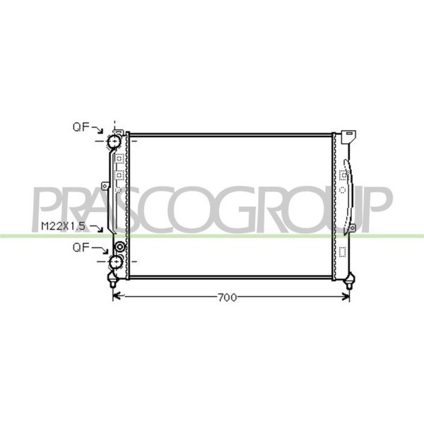 Radiator engine cooling PRASCO for AUDI A4 B5