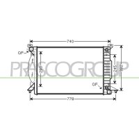 Radiator engine cooling PRASCO for AUDI A4 B6