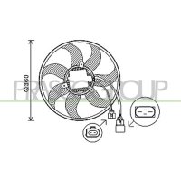 Lüfter Motorkühlung PRASCO für VW CADDY III