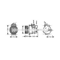 Compressor Air Conditioning PRASCO for AUDI A6 C6