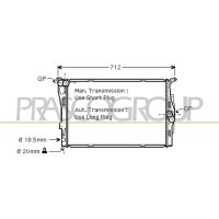 Radiator engine cooling PRASCO for BMW 3 (E90)