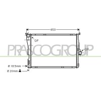 Radiator engine cooling PRASCO for BMW X3 (E83)
