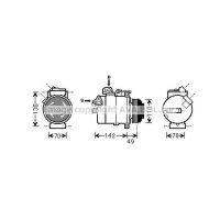 Compressor air conditioning PRASCO for BMW X5 (E53)