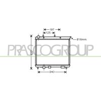 Radiator engine cooling PRASCO for PEUGEOT 2008 I