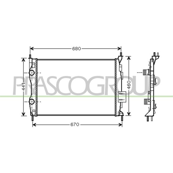 Kühler Motorkühlung PRASCO für NISSAN QASHQAI /