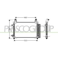 Condenser Air Conditioning PRASCO for CHEVROLET MATIZ (M200)