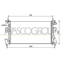 Radiator engine cooling PRASCO for FORD FOCUS III